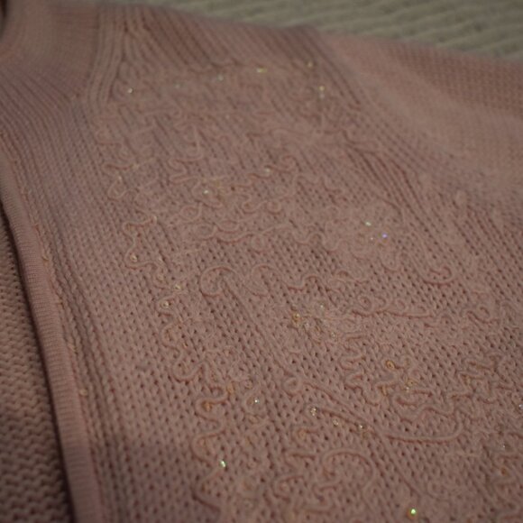 Pastel pink Tabi International sweater cardigan with embroidery - Picture 2 of 9